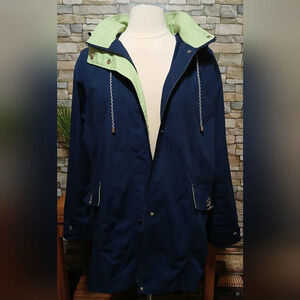 Women's XL Macintosh New England Jacket Blue Hooded Outdoor Wear‎
